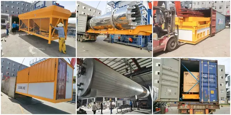 Portable asphalt plant 120t/h batch mix mobile asphalt plant for sale