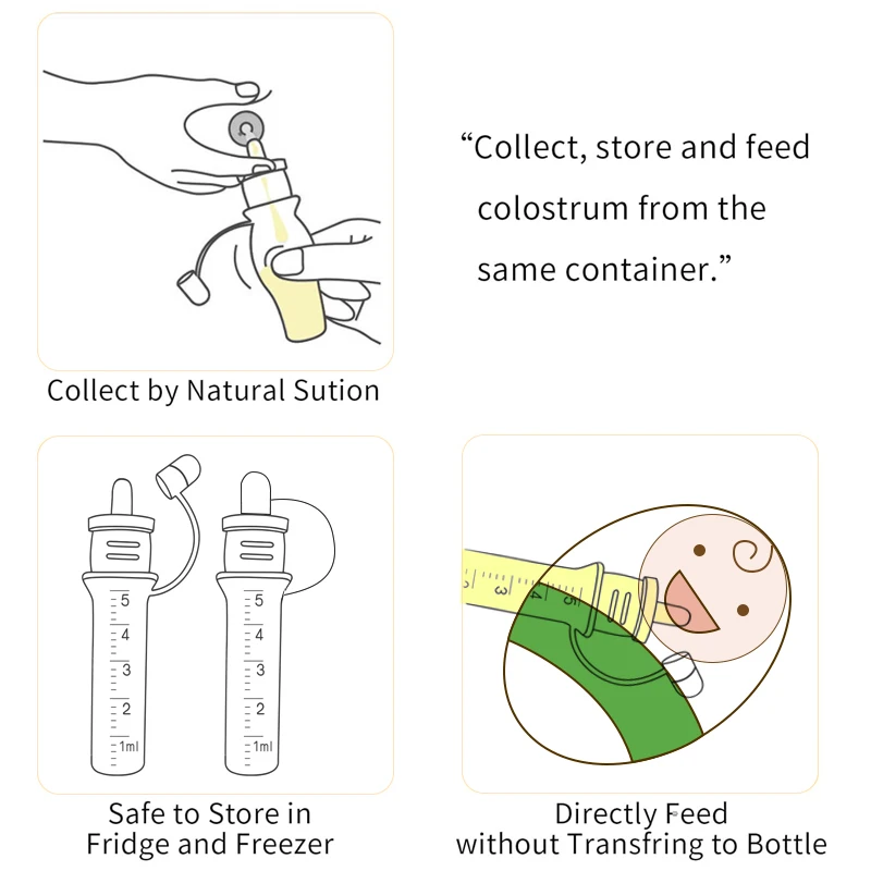 Colostrum Collector Kit Breast Milk Collector Use Reusable Bpa Free