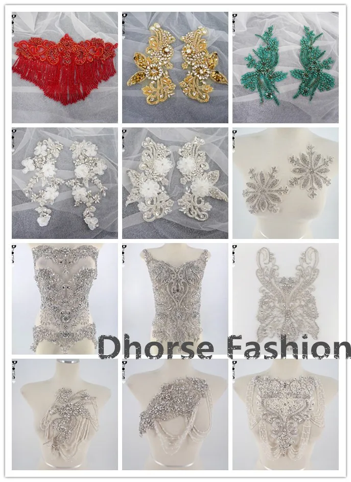 6cm Luxury Custom Bling Diamond Embellished Rhinestone Trim