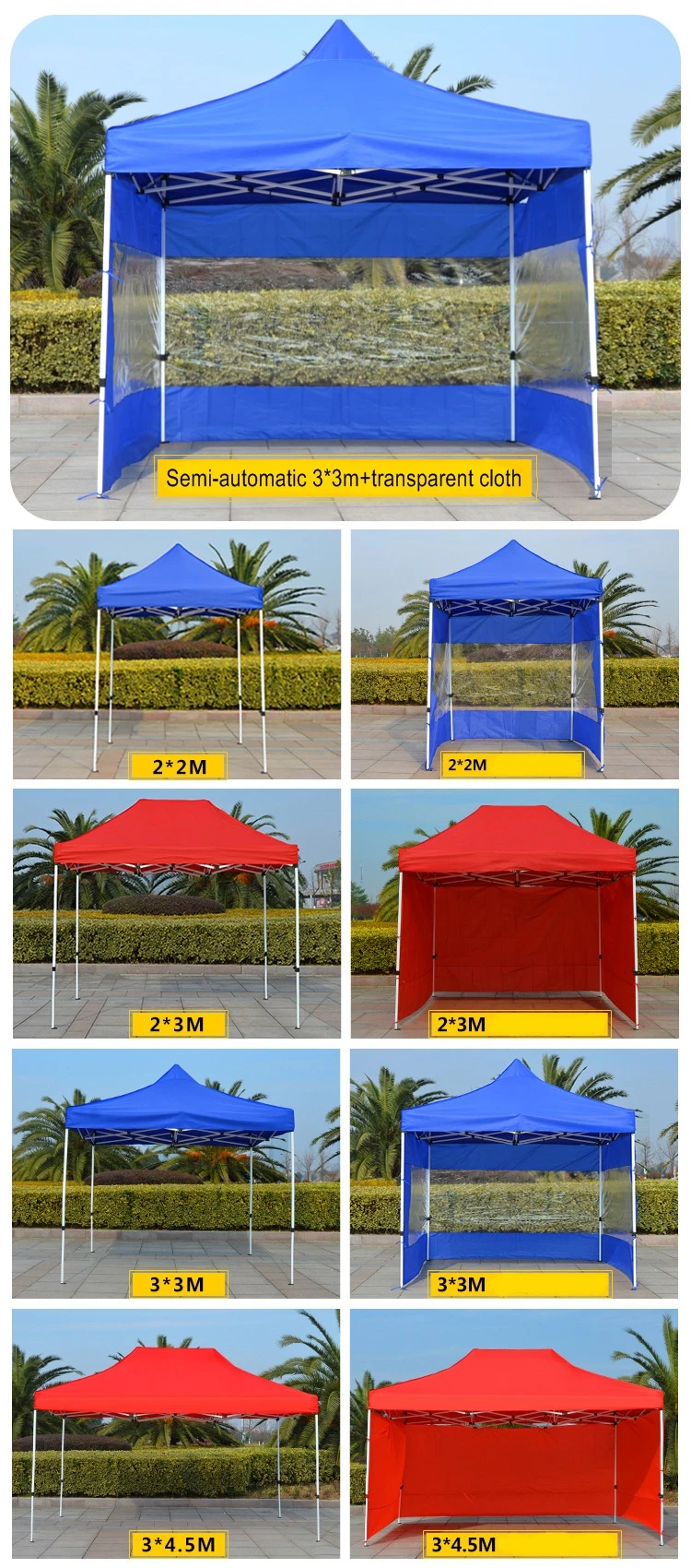 Outdoor advertising tent parking aluminum alloy parasol surrounded by canopy isolation disinfection folding telescopic tent