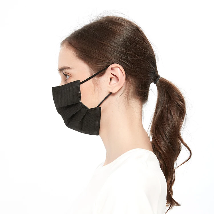 
personalized black disposable custom logo black customized face masks 
