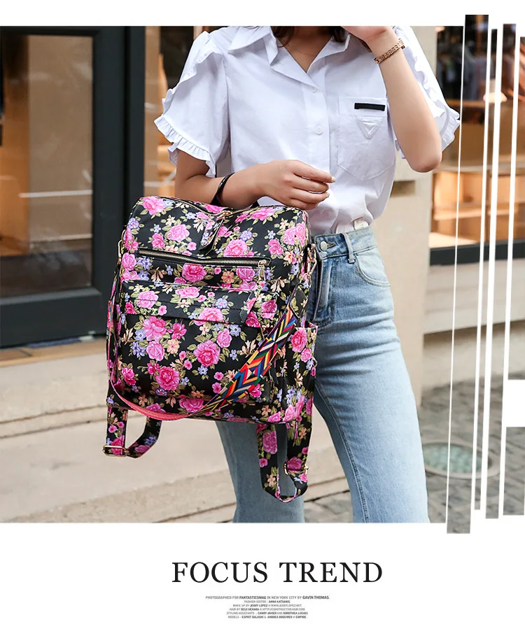 Trending Casual European Amercian Style Lady PU Leather Crossbody Bag Leopard Print Backpack Women