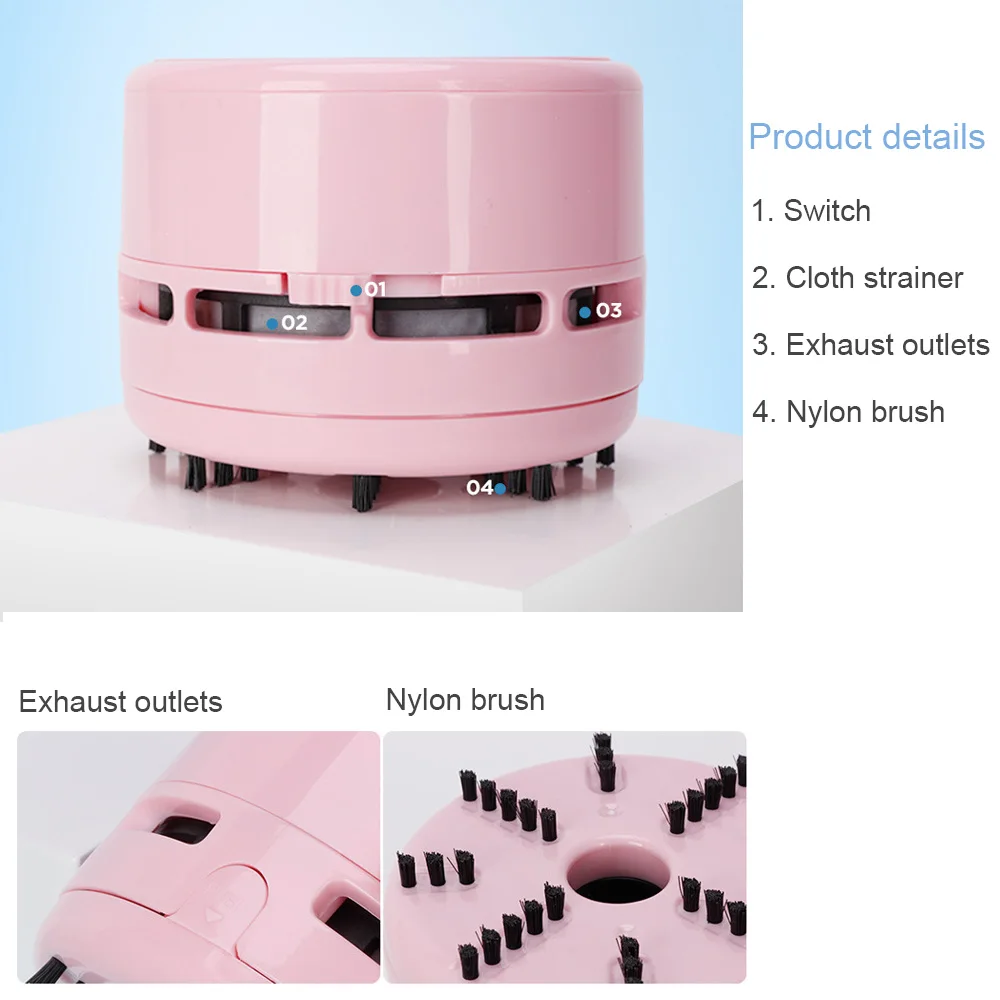 Mini Corner Desk Table Dust Vacuum Cleaner Sweeper Dust Collector For