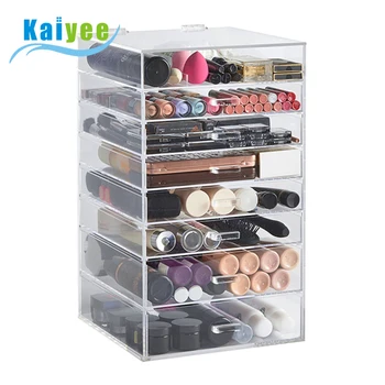 Extra Large 8 Tier Clear Acrylic Cosmetic Makeup Cube Organizer
