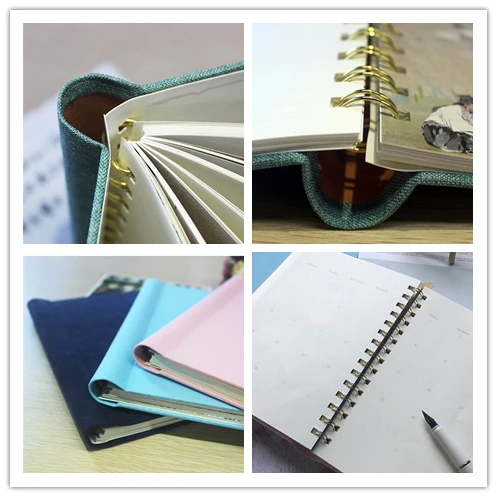 product-Bulk Plain Paper Custom Design Lined 5x825 Spiral Hardcover Notebook-Dezheng-img