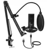 Fifine Condenser Usb Gaming Microphone Kit Cable Type c Professional Studio Microphone for Computer Recording Singing Streaming