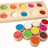 Memory Touch Board Children's Intelligence Matching with Rubber Wood Toy Baby's Early Learning Instrument for Color Recognition