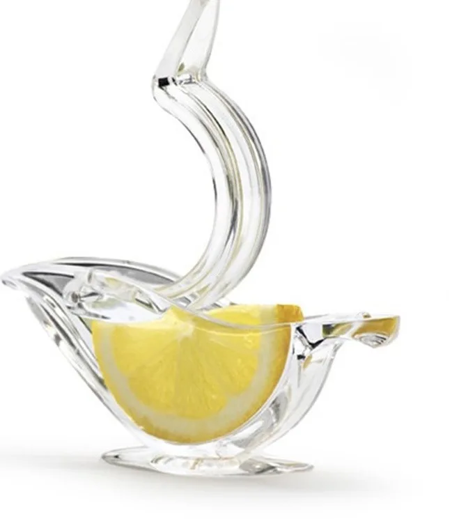 Manual Bird Shape Lemon Slice Squeezer Clear Portable Transparent Fruit