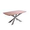 Modern style metal frame solid wooden indoor dining table Series