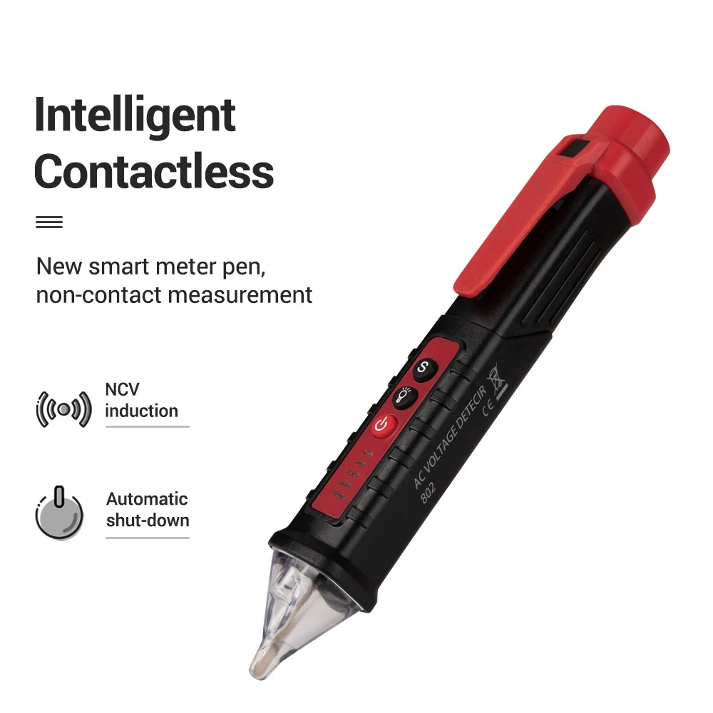 Digital 12-1000v Ac Voltage Detectors Non-contact Pen Tester Meter Volt Current 