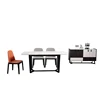 New design dining room set table and chairs for 6 seats