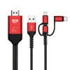 Good Quality 8 Pin Micro usb Type C 3 in 1 Braided Cast Wire Universal Phone to HDTV 2K Cable