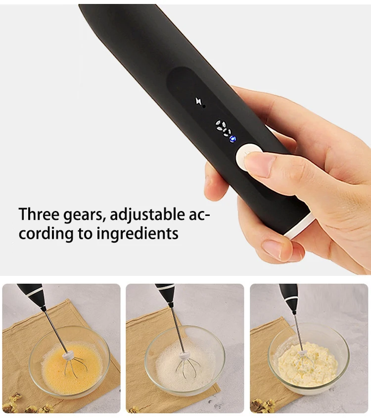 Best Selling Products Kitchen Accessories USB Rechargeable Handheld Electric Milk Frother Coffee Frother Eggbeaters Blender 