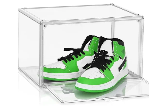 Clear Acrylic Shoe Box Stackable Transparent Sneaker Storage Case for ...