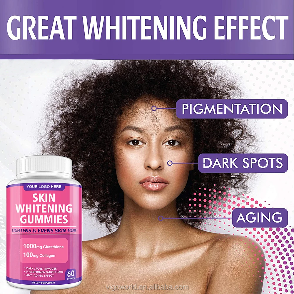 Advanced Healthy Gsh Skin Whitening L-glutathione Gummies With Collagen