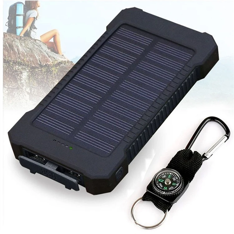 Waterproof 10000mAh Solar Charger Outdoors Emergency External Battery for Mobile Phone Tablets Light - ANKUX.COM