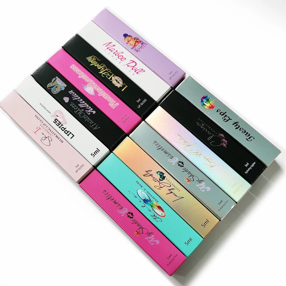 

lip gloss boxes packaging,100 Pieces, Silver,black,pink,purple,blue,gold,colorful