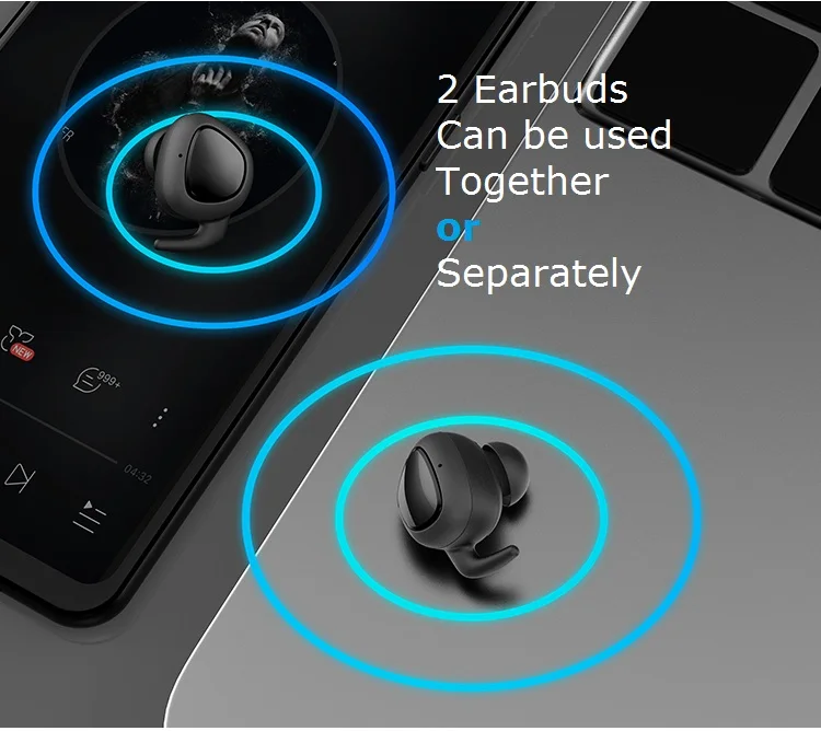 wire free sweatproof 3d sound wireless earbuds with charging case best sounding headphones earphones running call amazon custom - ANKUX.COM