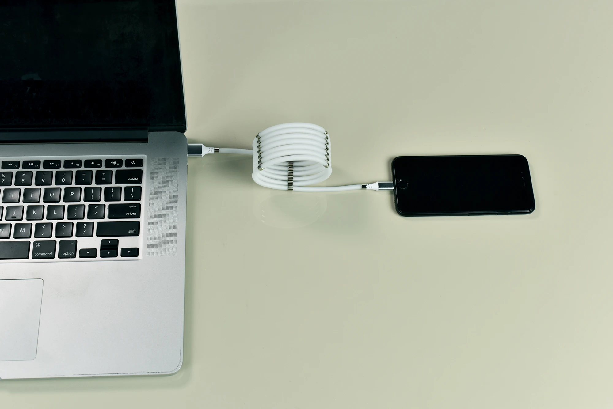 No moq charging cable self-winding magnetic cable Fast charging usb charging cable for IOS Android Type C - ANKUX.COM