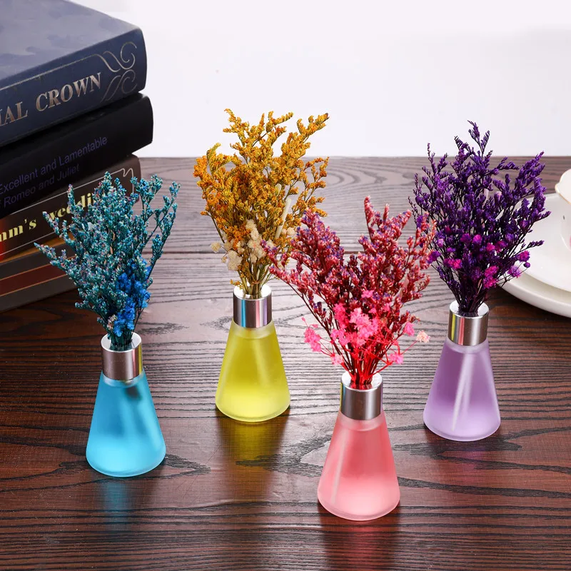 Dried Flower Reed Diffuser Set Custom Air Freshener Rattan Aromatherapy
