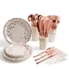 /product-detail/disposable-custom-rose-gold-foil-stamp-edge-paper-plate-cups-custom-set-print-party-supplie-paper-plate-for-birthday-62236382916.html