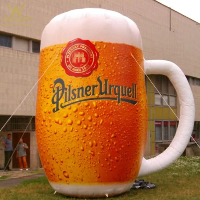 促销项目巨型充气啤酒杯/杯子/瓶子