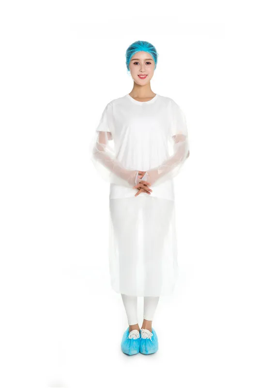 Environmental Cpe Disposable Plastic Apron Without Sleeve Medical