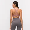 Fashion Design Fitness Sports Bra Women Open Back Yoga Tank Custom Gym Top Tee Padded Sport Wear