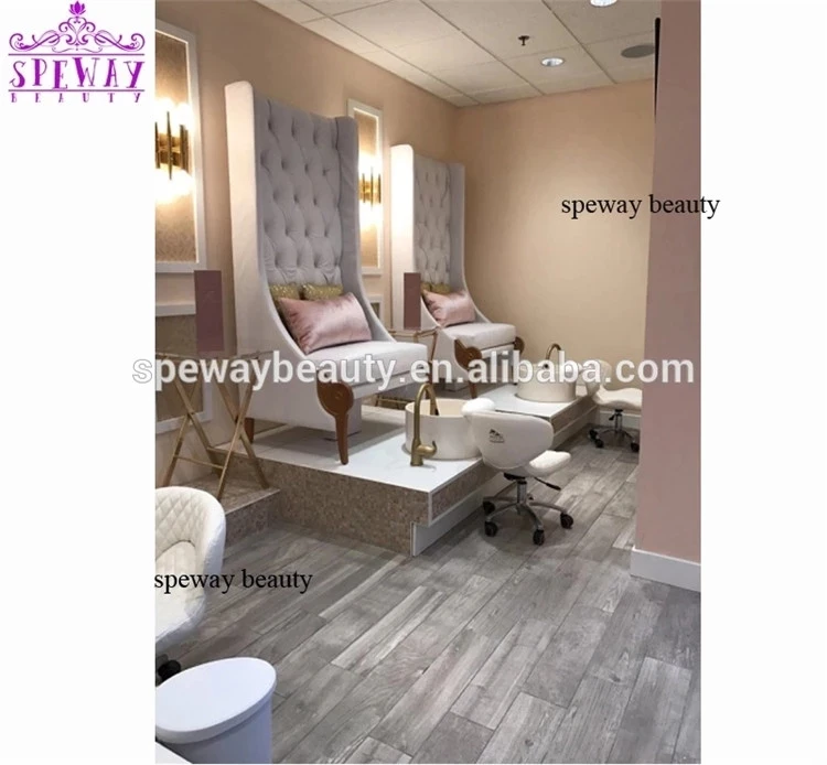 Tall Throne King Spa Pedicure Chair In White Velvet With Crystals Buy