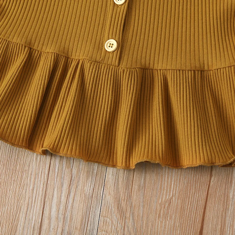 Online Shopping Children Girls Clothes Set Suspender Rib Cotton Dress