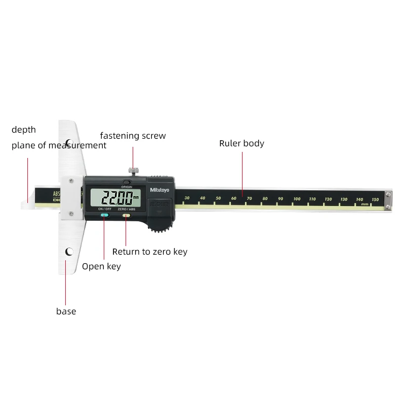 Mitutoyo High Quality Digimatic Depth Gauge Depth Measurement 0-200mm ...