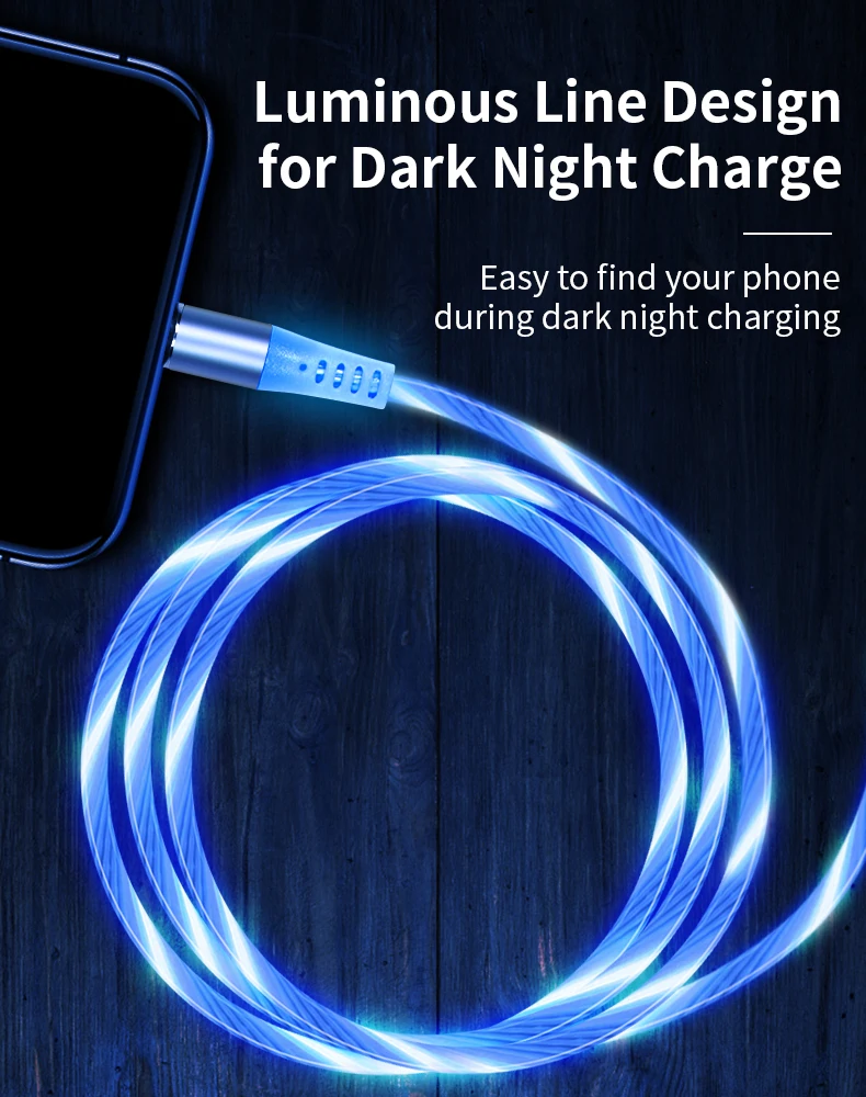 Magnetic streamer absorption USB Snap Quick Connect 3 in 1 Magnetic Charging USB Cable - ANKUX.COM