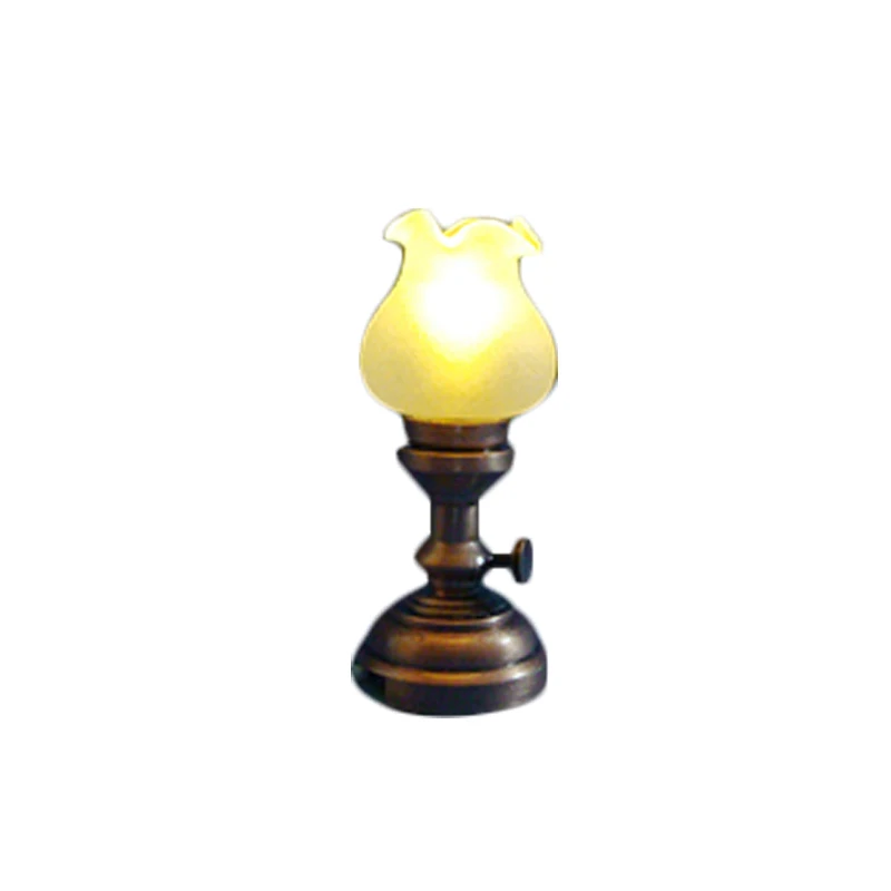 # CREAL 2228 mesa lámpara canil LED con batería de 1:12 para casa de muñecas nuevo 