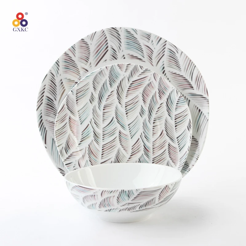 16pc Turkish Style Irregular Dinnerware,Porcelain Bone China Dinner Set