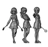 3D printing sample figure no painting 1/6 scale sexy cartoon girl action figure manufacturer