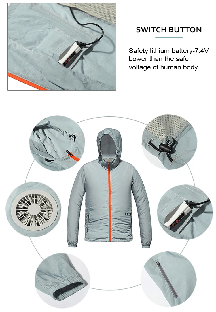 Electrical Powerful Fan Cold Vest For Hot Weather Cooling Jacket With