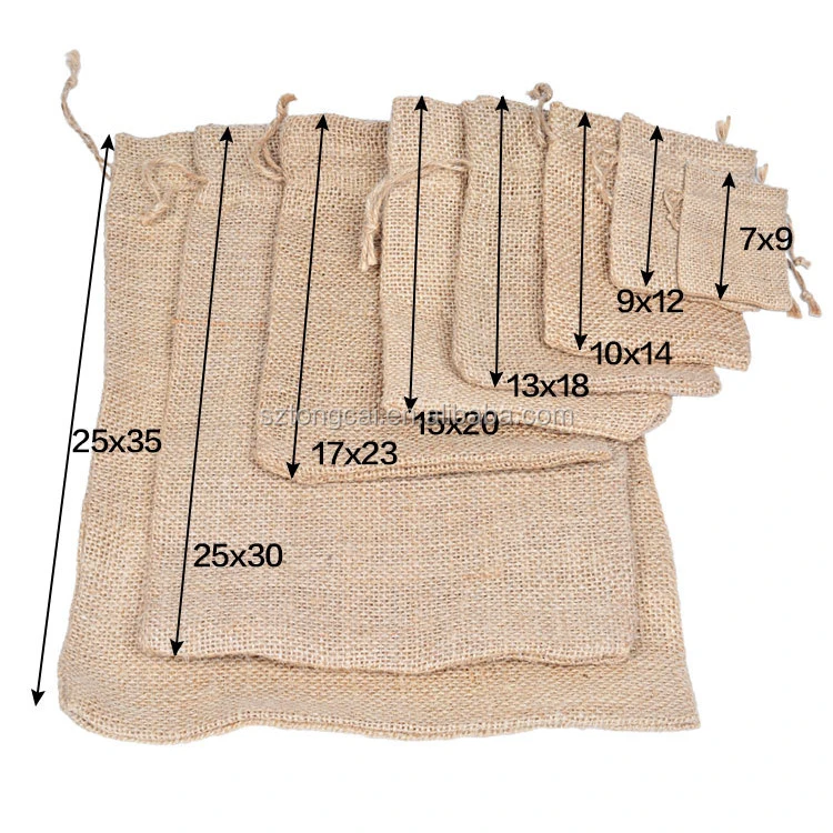 Ecofriendly Jute Bags For Potato Packing Drawstring Burlap Pouch