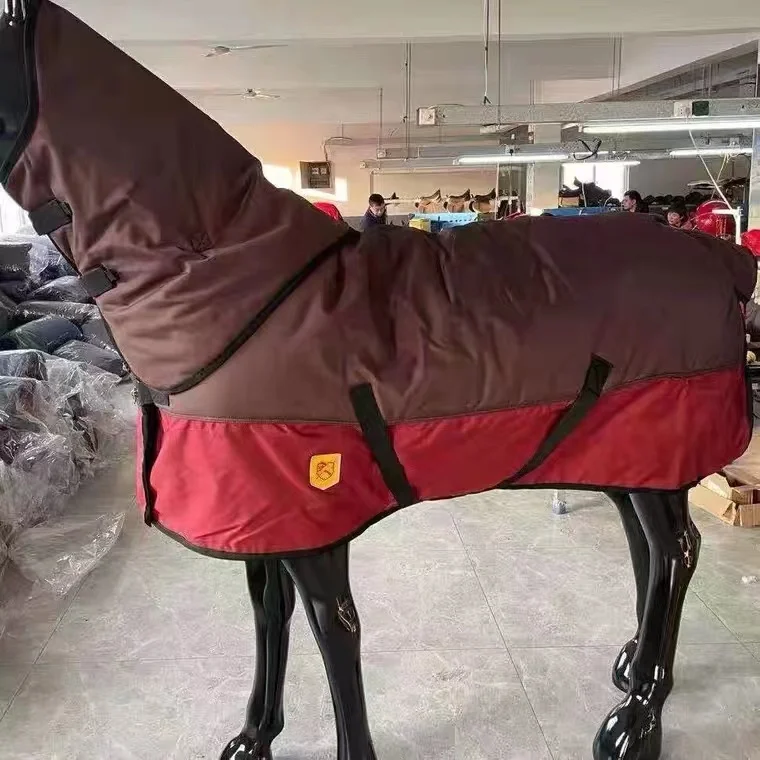 Winter Turnout Standard Horse Rugs Horse Turnout Blanket With Detachable Neck Cover Waterproof