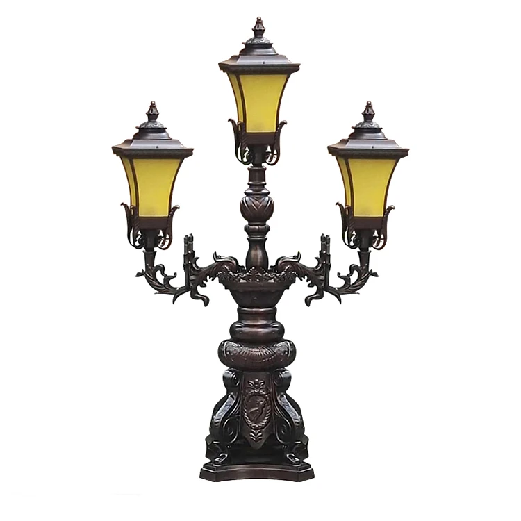 Factory high standard 6m 5m 4m ornament aluminum garden light pole for street light