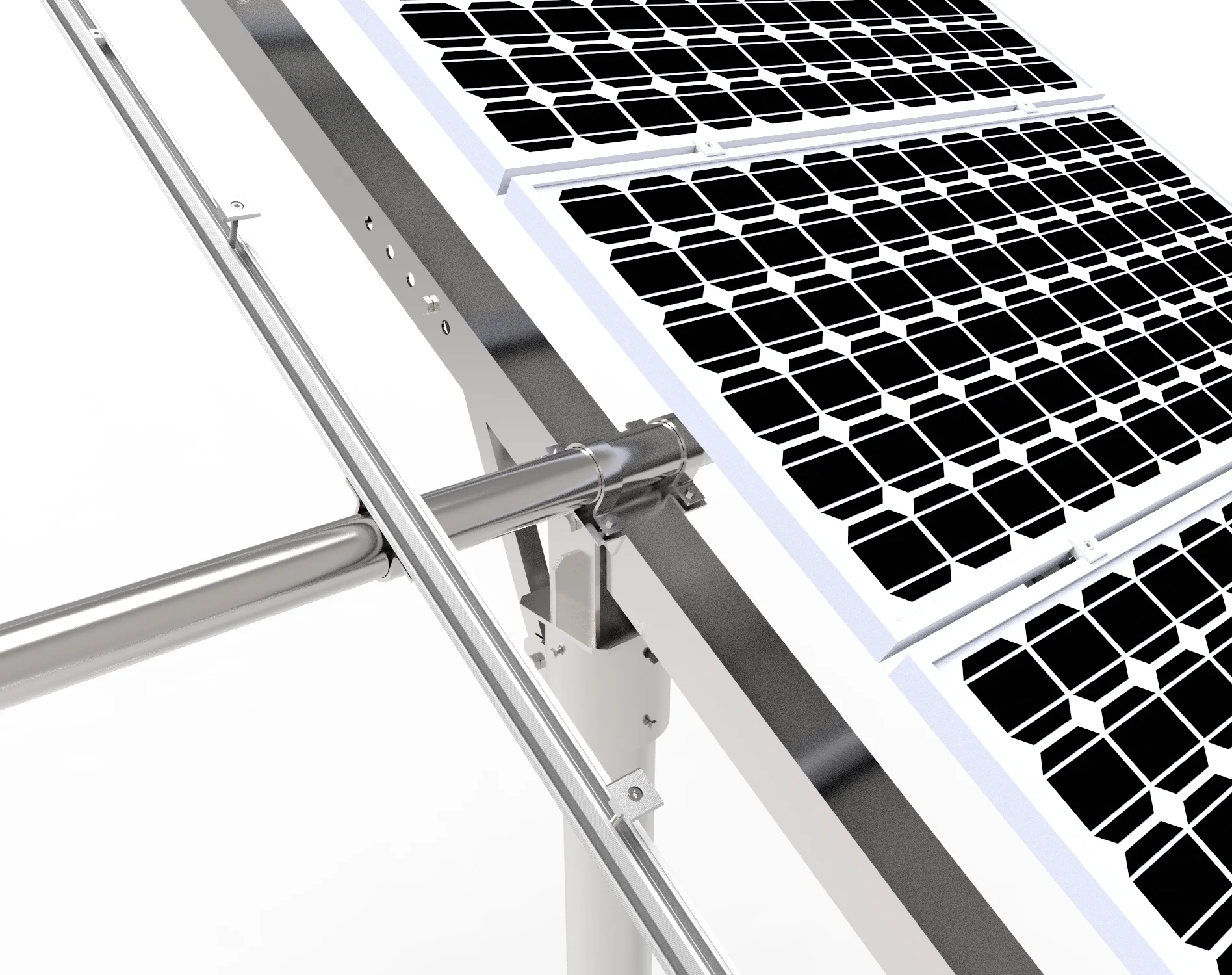 太阳能电池板安装支架平屋顶太阳能电池板杆屋顶安装系统 300w 太阳能