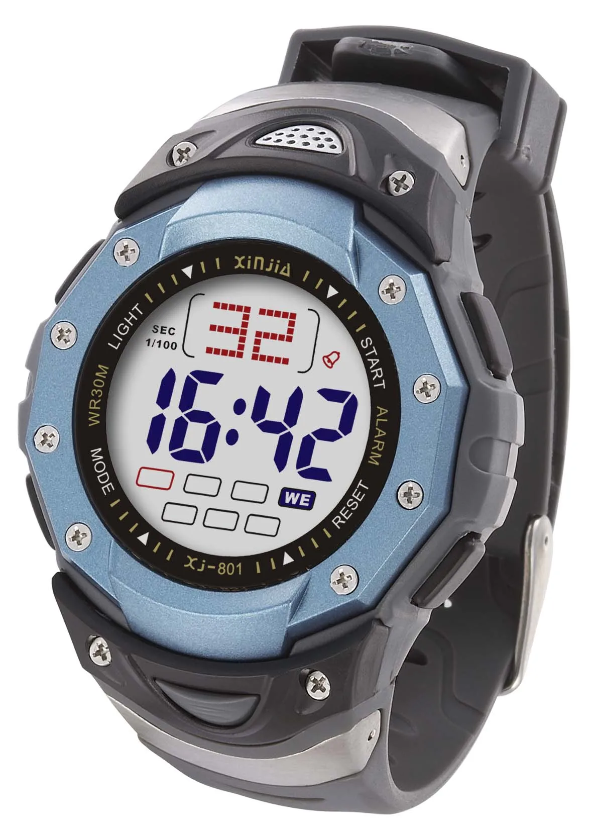 新设计鑫嘉运动数字手表30米防水电子腕表