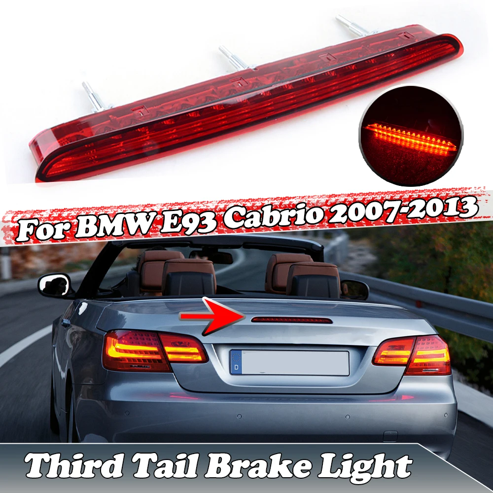 Red Led Rear High Mount Stop Signal Lamp 3rd Third Tail Brake Light For