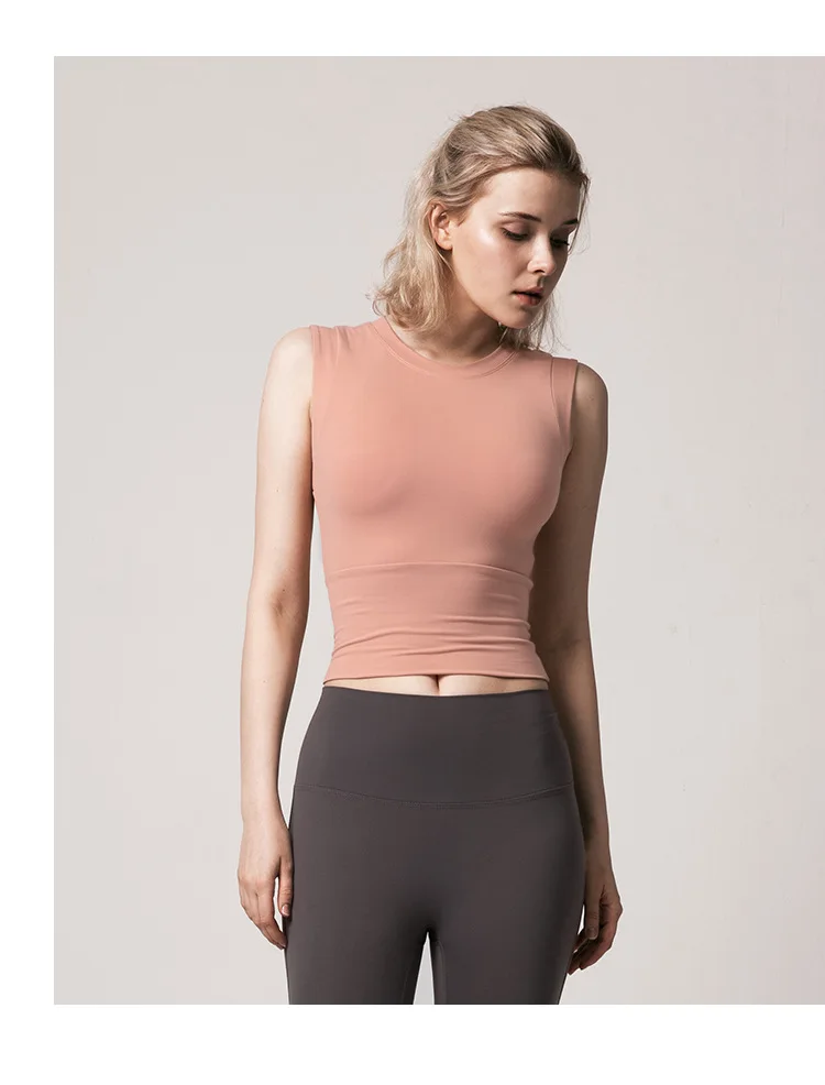 Women's running speed dry workout jacket sleeveless yoga top