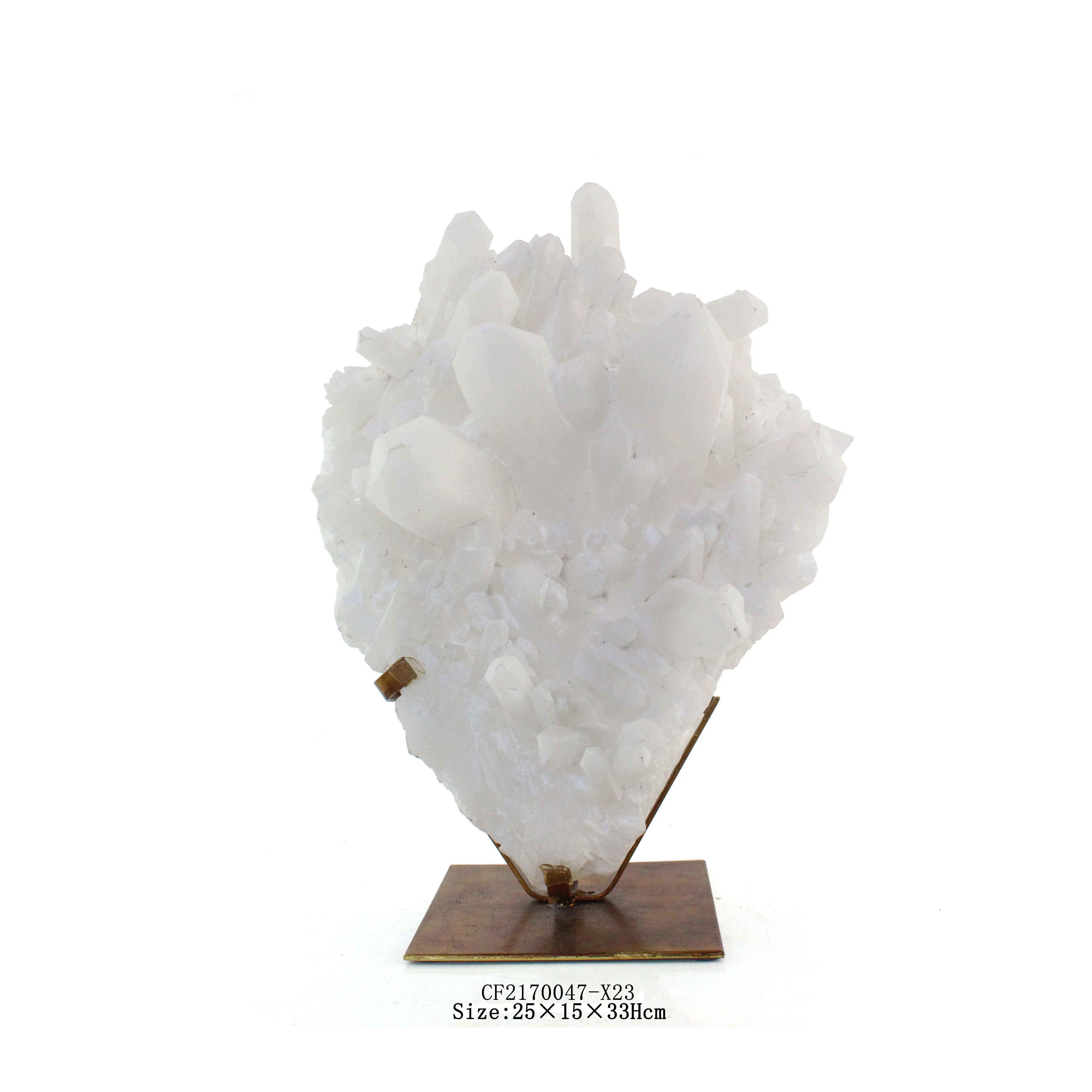 white crystal resin home decor accessories ornament with metal base factory