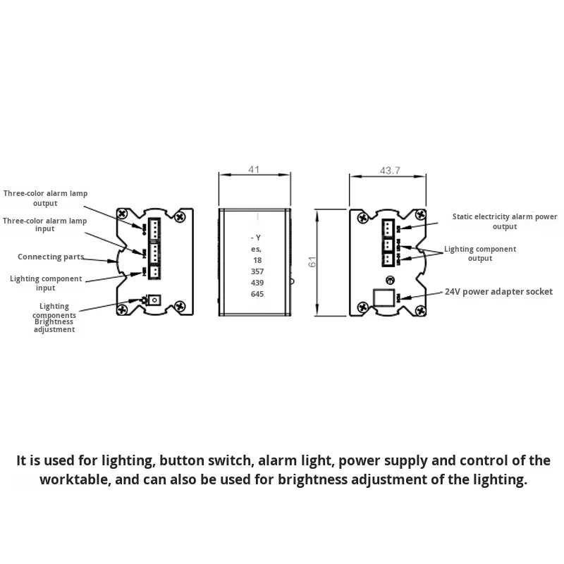 product 24v power control module d28 third generation line rod 1000 series aluminum alloy lean pipeline accessories connector profiles-15