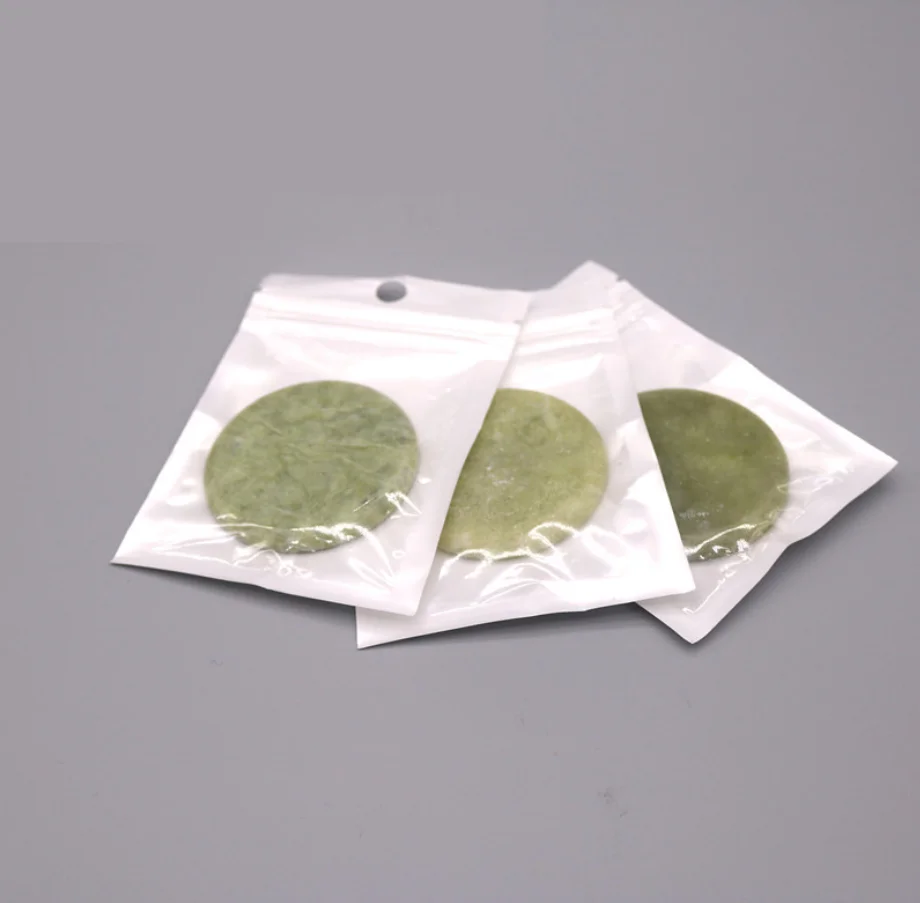 Individual Pack Round Jade Stone Fake Eye Lash Bases Stands Holders For