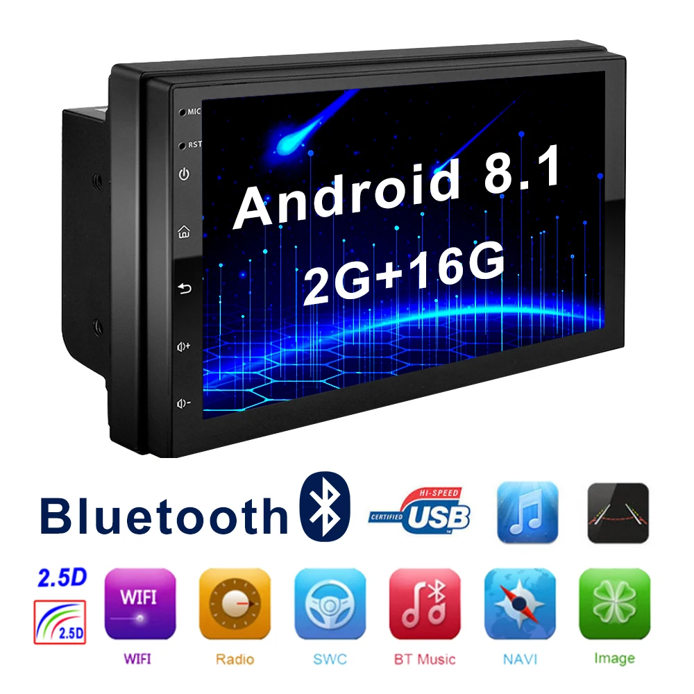 Podofo Autorradio 2 Din Con Reproductor De Video Y Gps Para Volkswagen Nissan Hyundai Kia Toyota Y Cr V Android 8 1 2 16gb Buy Video Del Coche 2 Din Android Radio Para Carro Android Estereo Del Coche Product