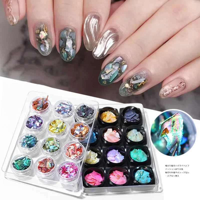 6 Styles 3d Abalone Shell Irregular Nail Art Decorations Mermaid Broken Shell  Nail Glitter Sequin - Buy Colorful Japanese Shell Series Nail Art Decoration  Wholesale High Quality Nail Drill Art Decoration,Holographic Abalone Slice  Flake 3d Manicure ...