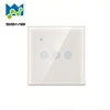 Modern European style home smart bluetooth wifi touch screen Single fire line wall light switch