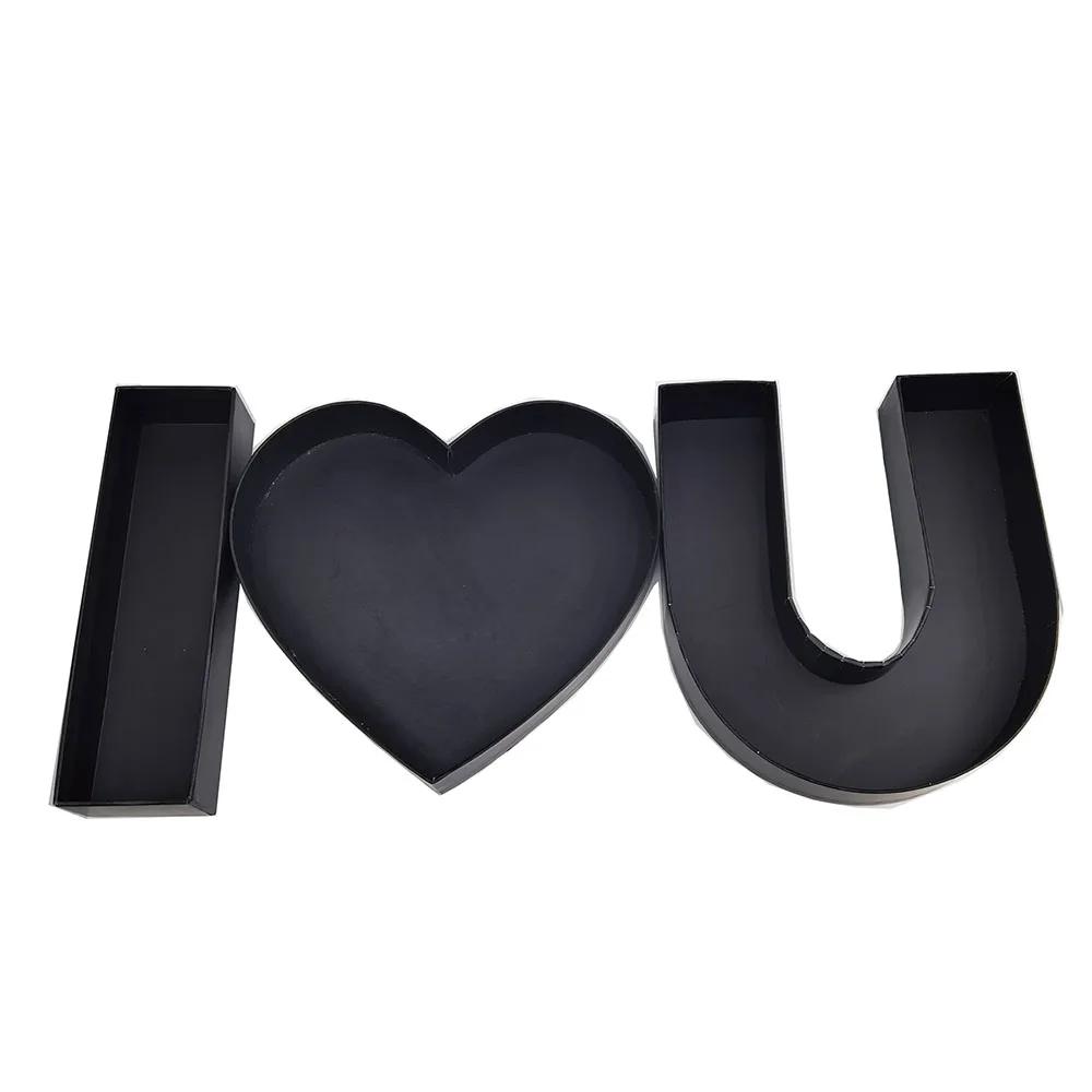 I Love You Fillable Mache Cardboard Letter Shaped Box For Chocolate